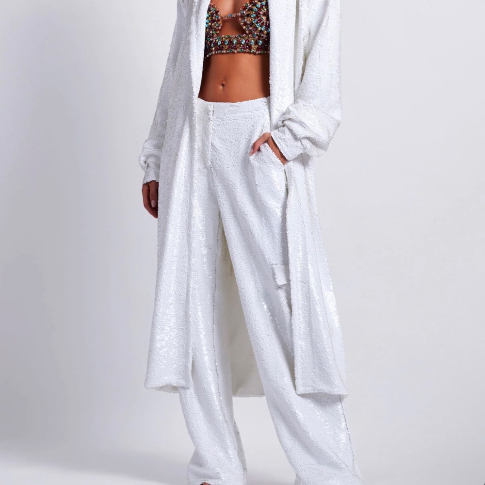 Sold out everywhere-PatBo Sequin Cargo Pants